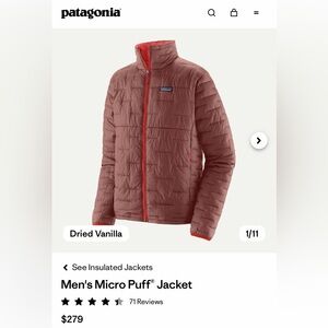 NWT Patagonia Men's Micro Puff® Jacket - Dried Vanilla M